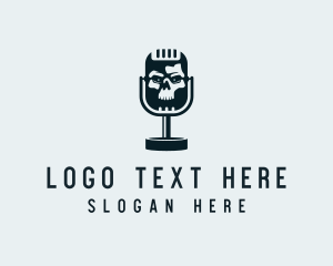 Skull Podcast Mic logo