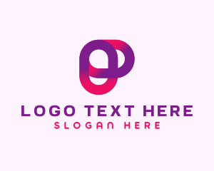 Marketing Digital Gradient Letter P logo