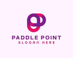 Marketing Digital Gradient Letter P logo design