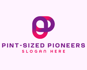 Marketing Digital Gradient Letter P logo design