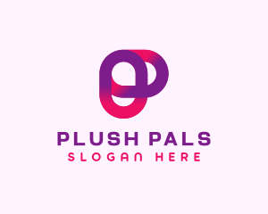 Marketing Digital Gradient Letter P logo design