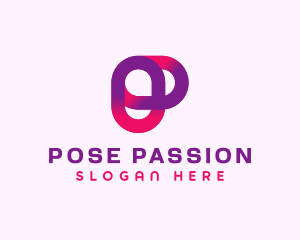 Marketing Digital Gradient Letter P logo design