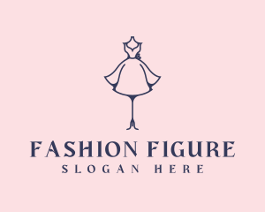 Elegant Fashion Dress Mannequin logo design