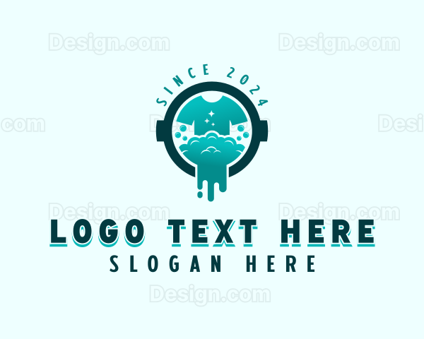 Tshirt Laundry Cleaning Logo