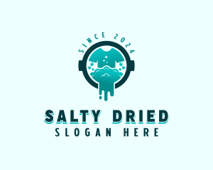 Tshirt Laundry Cleaning logo design