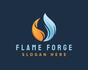 Heat Cold Gas Flame logo design