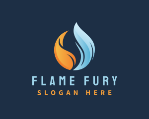 Heat Cold Gas Flame logo design