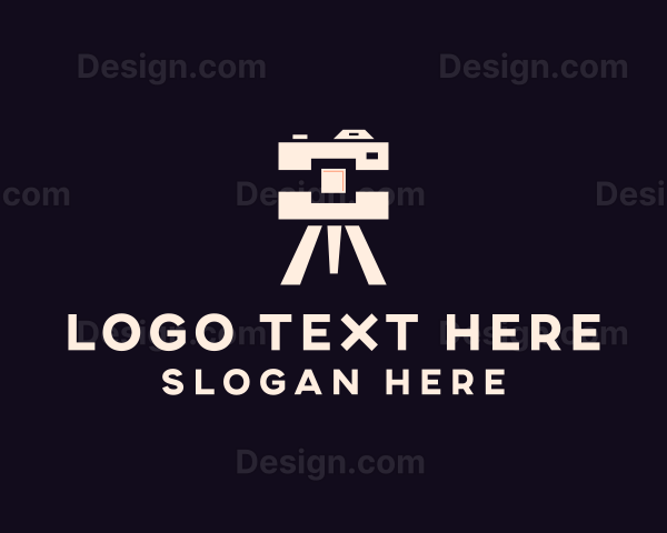 Camera Tripod Photographer Logo