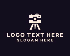 Camera Tripod Photographer logo design