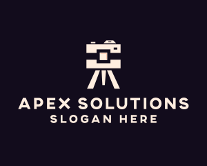 Camera Tripod Photographer logo design