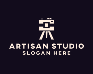 Camera Tripod Photographer logo design