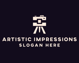 Camera Tripod Photographer logo design