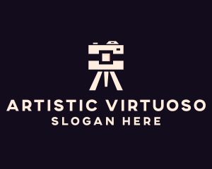 Camera Tripod Photographer logo design