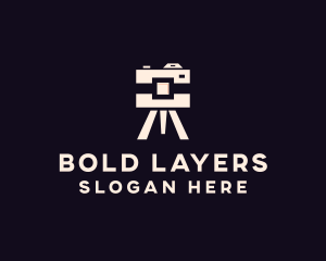 Camera Tripod Photographer logo design