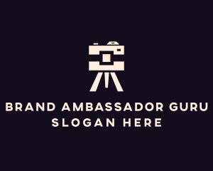 Camera Tripod Photographer logo design