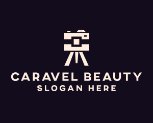 Camera Tripod Photographer logo design