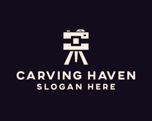 Camera Tripod Photographer logo design