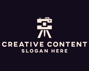 Camera Tripod Photographer logo design