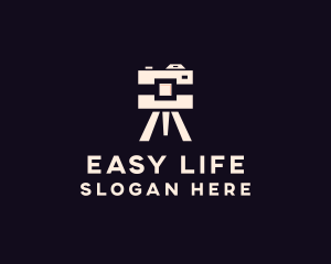 Camera Tripod Photographer logo design