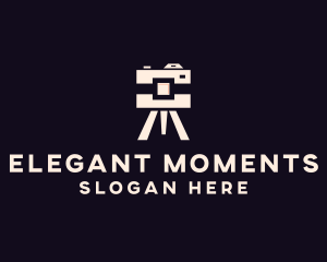 Camera Tripod Photographer logo design