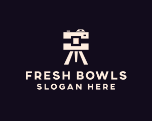 Camera Tripod Photographer logo design