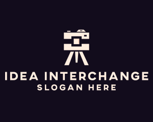 Camera Tripod Photographer logo design