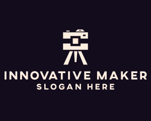 Camera Tripod Photographer logo design