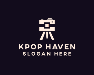 Camera Tripod Photographer logo design