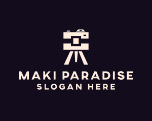 Camera Tripod Photographer logo design