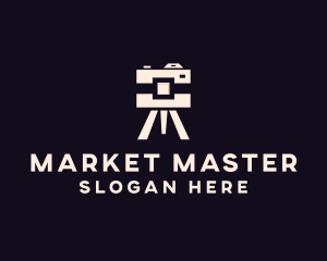 Camera Tripod Photographer logo design