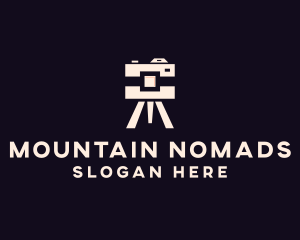 Camera Tripod Photographer logo design