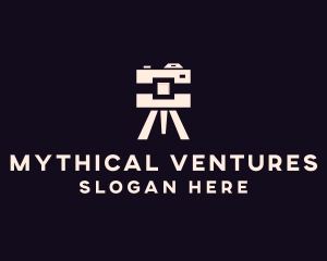 Camera Tripod Photographer logo design