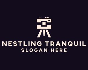 Camera Tripod Photographer logo design