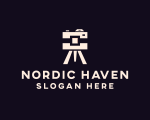 Camera Tripod Photographer logo design