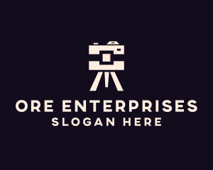 Camera Tripod Photographer logo design