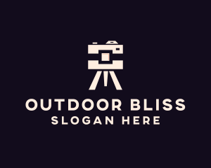 Camera Tripod Photographer logo design