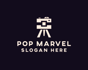 Camera Tripod Photographer logo design