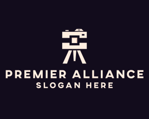 Camera Tripod Photographer logo design