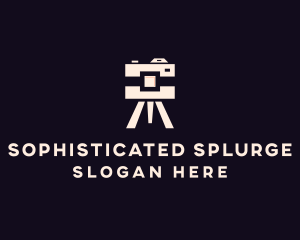 Camera Tripod Photographer logo design