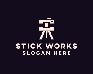 Camera Tripod Photographer logo design