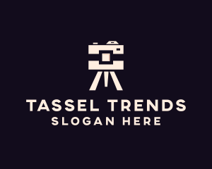 Camera Tripod Photographer logo design