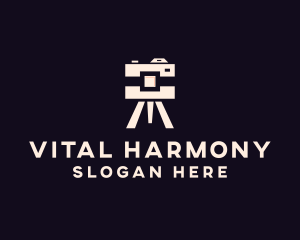 Camera Tripod Photographer logo design