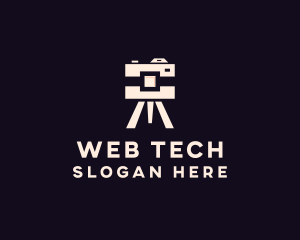 Camera Tripod Photographer logo design