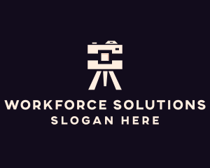 Camera Tripod Photographer logo design