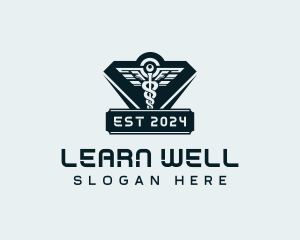 Wellness Clinic Caduceus logo design