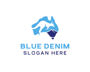 Blue Kangaroo Australia logo design