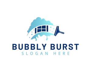 Bubbles Window Cleaning logo design