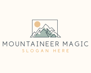 Mountain Sun Nature logo design