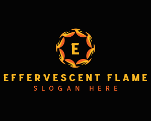 Fire Heat Flame logo design