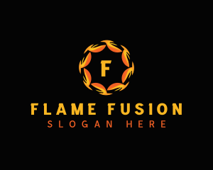 Fire Heat Flame logo design